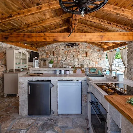 Rustic Stone House With Pool