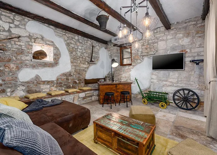 Rustic Stone House With Pool