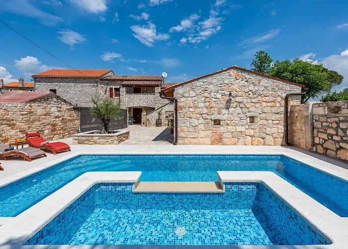 Rustic Stone House With Pool