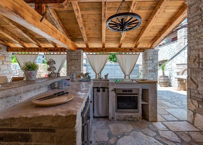 Rustic Stone House With Pool